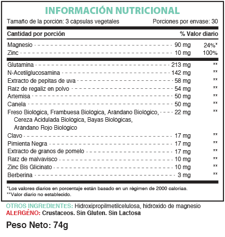 Ingredientes Digest Ultra naturavital